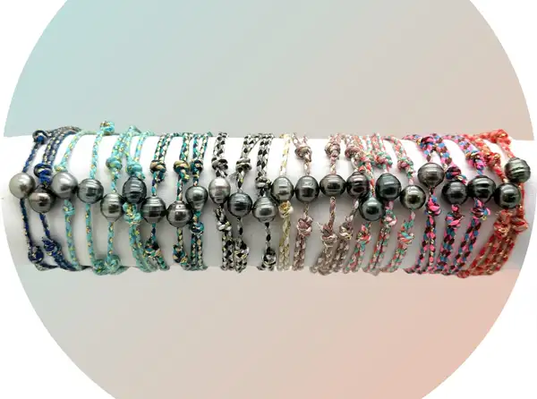 Bracelets en perles de Tahiti Arc en Ciel Bora Bora — vue 34