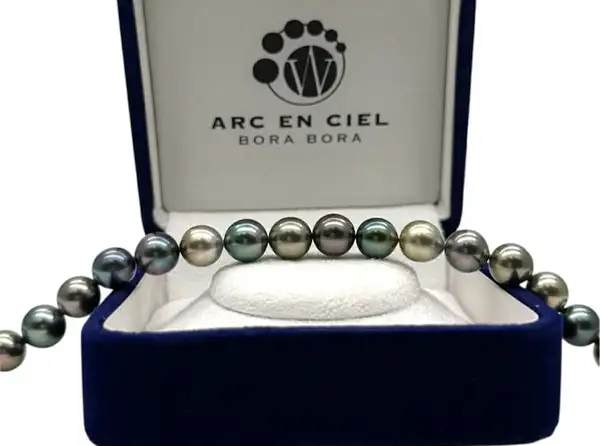 Bracelets en perles de Tahiti Arc en Ciel Bora Bora — vue 12