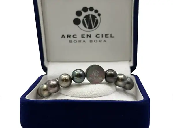 Bracelets en perles de Tahiti Arc en Ciel Bora Bora — vue 19