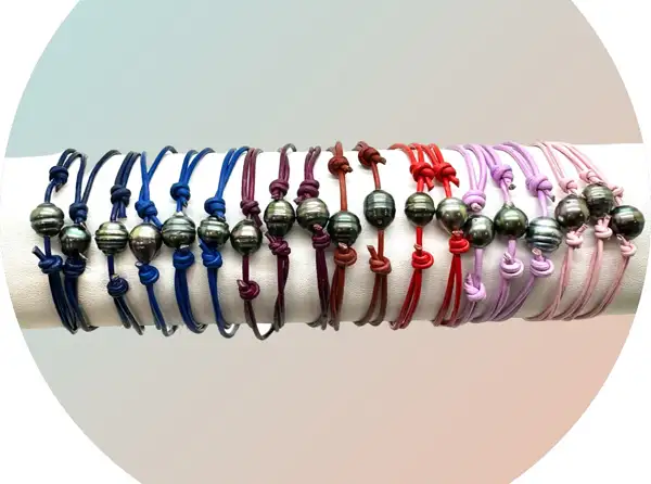 Bracelets en perles de Tahiti Arc en Ciel Bora Bora — vue 36