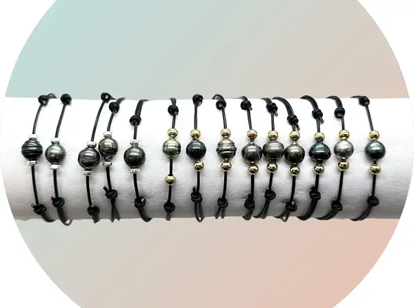 Bracelets en perles de Tahiti Arc en Ciel Bora Bora — vue 35