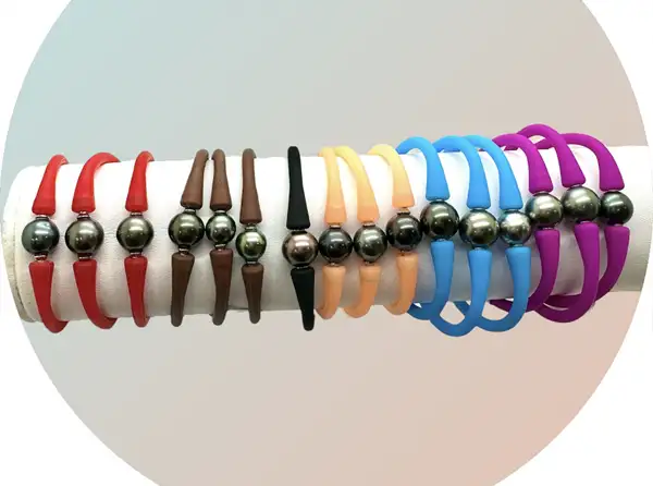 Bracelets en perles de Tahiti Arc en Ciel Bora Bora — vue 57