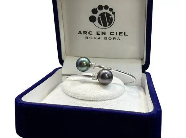 Bracelets en perles de Tahiti Arc en Ciel Bora Bora — vue 47