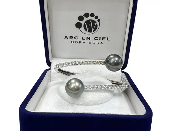 Bracelets en perles de Tahiti Arc en Ciel Bora Bora — vue 44