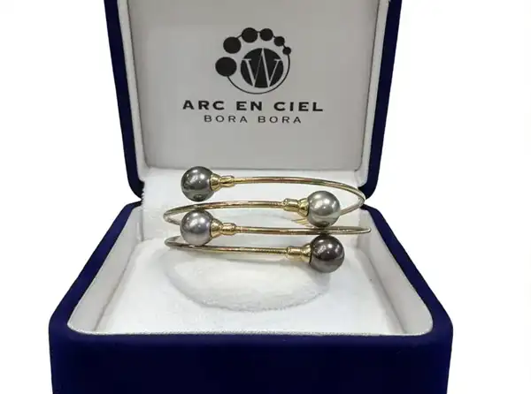 Bracelets en perles de Tahiti Arc en Ciel Bora Bora — vue 49