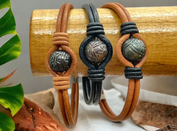 Bracelets homme en perles de Tahiti Arc en Ciel Bora Bora — vue 14
