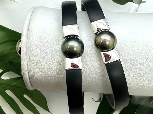 Bracelets homme en perles de Tahiti Arc en Ciel Bora Bora — vue 30