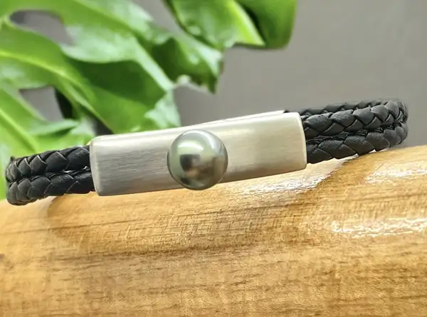 Bracelets homme en perles de Tahiti Arc en Ciel Bora Bora — vue 27