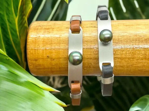 Bracelets homme en perles de Tahiti Arc en Ciel Bora Bora — vue 25