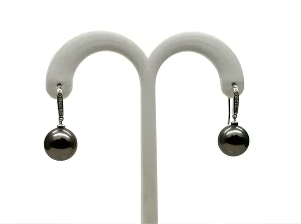 Boucles d’oreilles en perles de Tahiti Arc en Ciel Bora Bora — vue 19