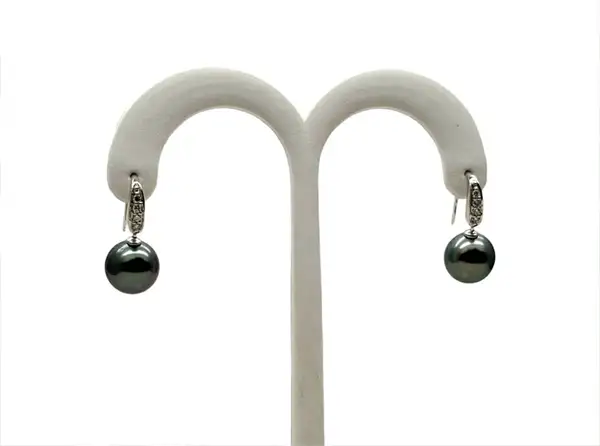 Boucles d’oreilles en perles de Tahiti Arc en Ciel Bora Bora — vue 16