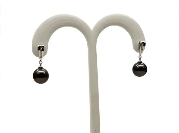 Boucles d’oreilles en perles de Tahiti Arc en Ciel Bora Bora — vue 13