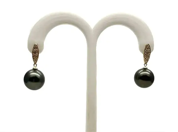 Boucles d’oreilles en perles de Tahiti Arc en Ciel Bora Bora — vue 33