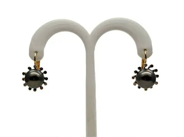 Boucles d’oreilles en perles de Tahiti Arc en Ciel Bora Bora — vue 40