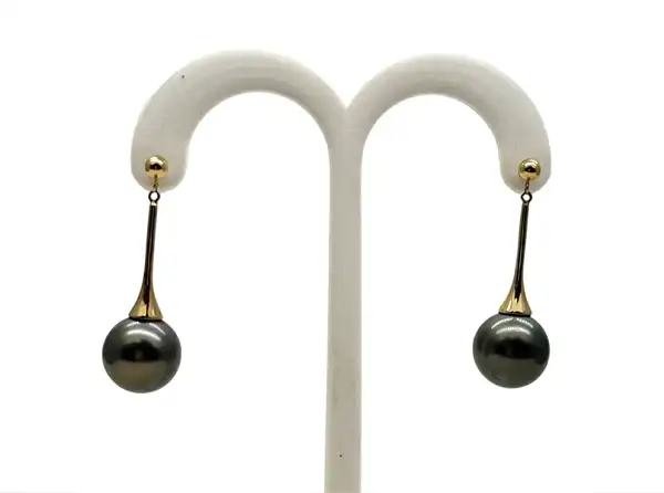 Boucles d’oreilles en perles de Tahiti Arc en Ciel Bora Bora — vue 37
