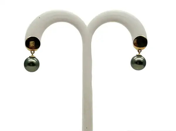 Boucles d’oreilles en perles de Tahiti Arc en Ciel Bora Bora — vue 35