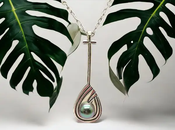 Pendentifs homme en perles de Tahiti Arc en Ciel Bora Bora — vue 9