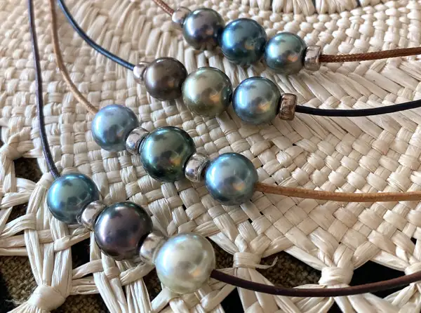 Pendentifs homme en perles de Tahiti Arc en Ciel Bora Bora — vue 14
