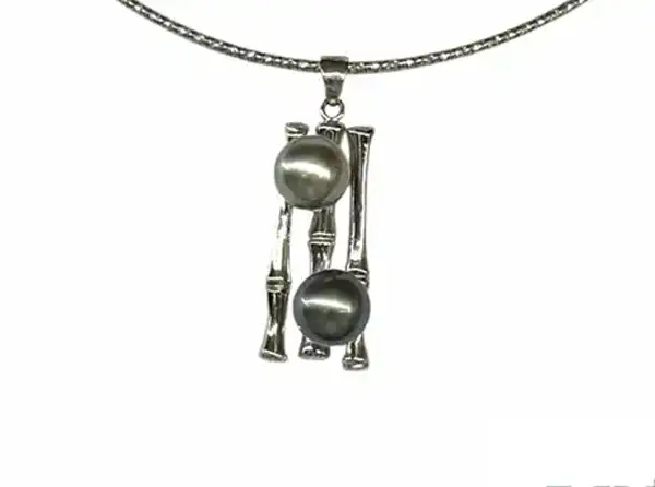 Pendentifs en perles de Tahiti Arc en Ciel Bora Bora — vue 28