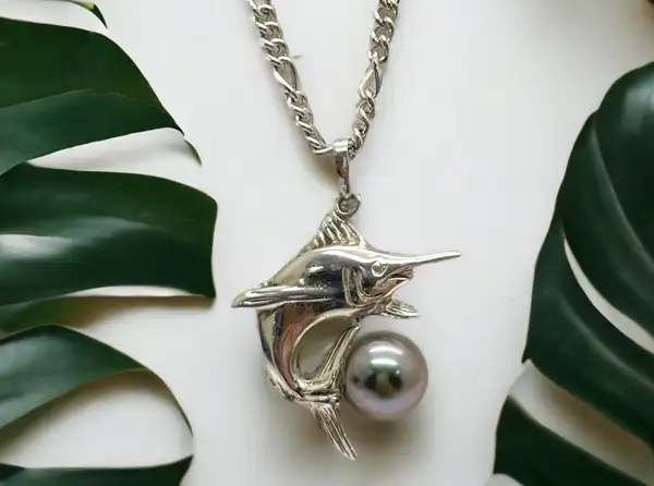 Pendentifs homme en perles de Tahiti Arc en Ciel Bora Bora — vue 26