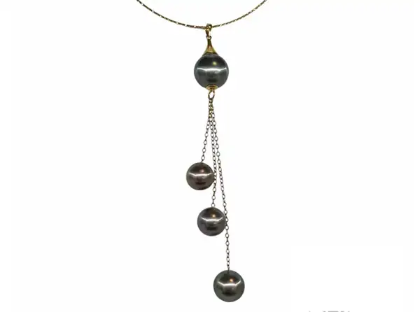 Pendentifs en perles de Tahiti Arc en Ciel Bora Bora — vue 59