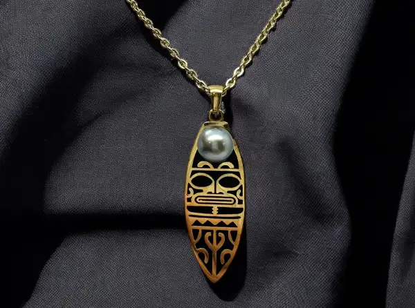 Pendentifs homme en perles de Tahiti Arc en Ciel Bora Bora — vue 41