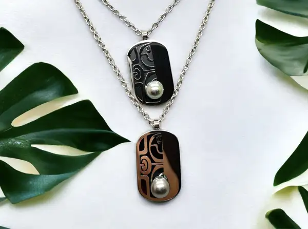 Pendentifs homme en perles de Tahiti Arc en Ciel Bora Bora — vue 31