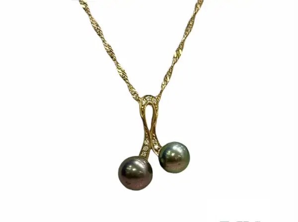 Pendentifs en perles de Tahiti Arc en Ciel Bora Bora — vue 86