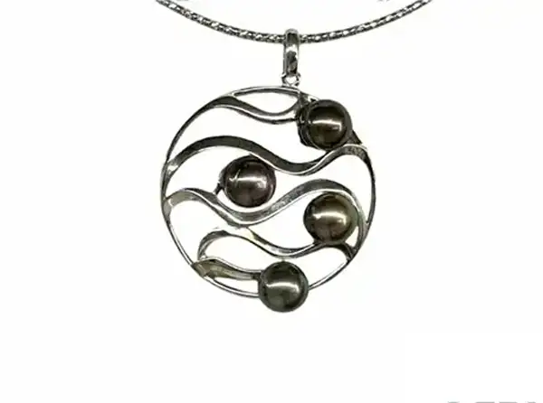 Pendentifs en perles de Tahiti Arc en Ciel Bora Bora — vue 25
