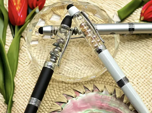 Stylos ornés de perles de Tahiti Arc en Ciel Bora Bora — vue 10